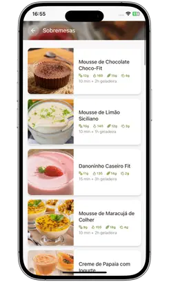 App categoria sobremesas