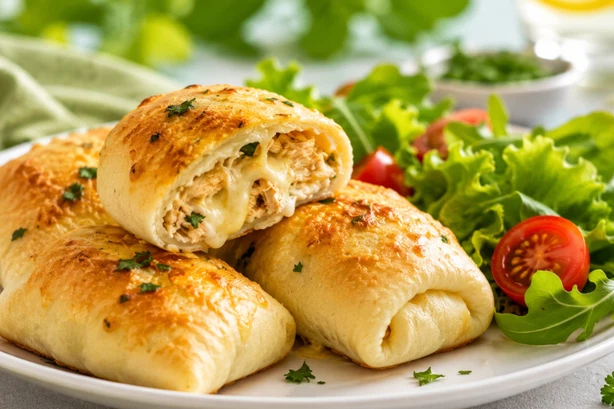 SALGADO DE FRANGO COM QUEIJO